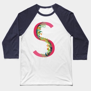 Tropical alphabet s Baseball T-Shirt